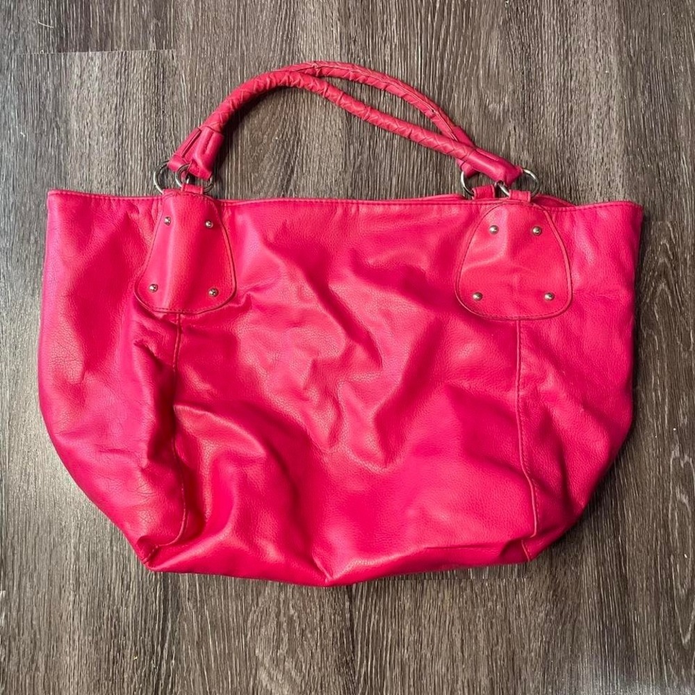 Pink leather satchel‎ shoulder bag